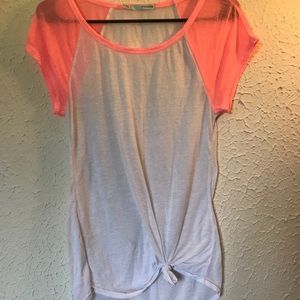 Maurice’s white and pink t-shirt